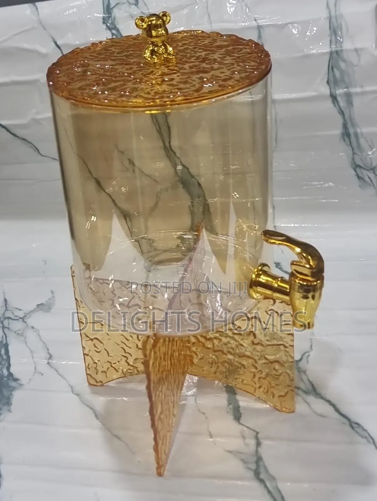 Golden 3.6l Borosilicate Glass Bucket Dispenser_pa