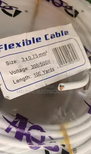 Flex Cable 0.75mm 3core White