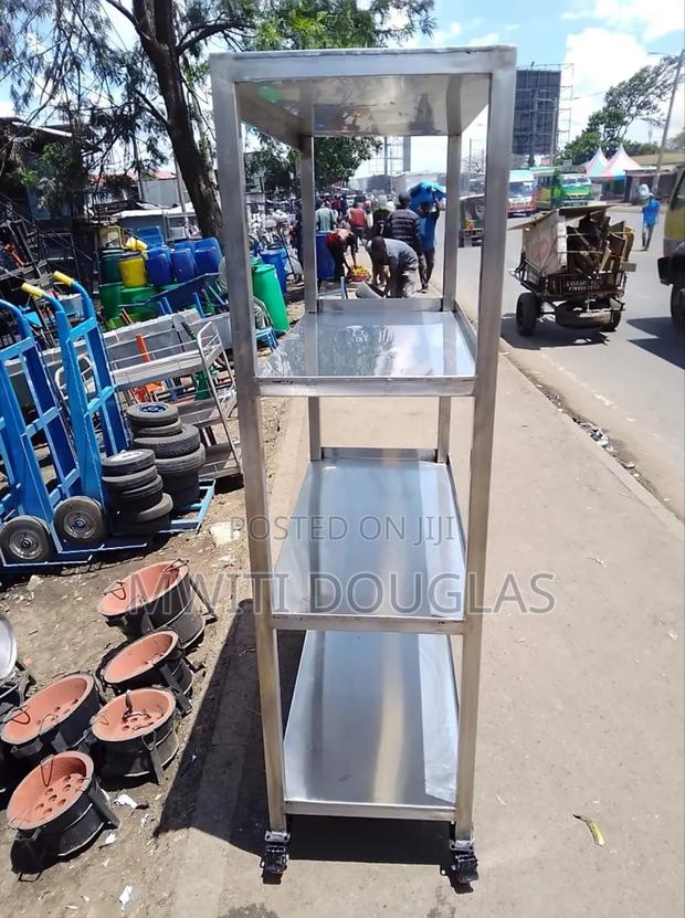 Four Layers Stainless Food Trolley/Rack