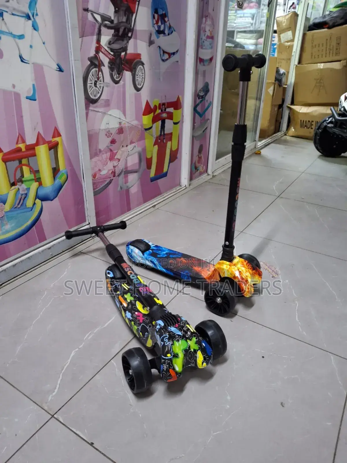 Wide Wheels Scooter With Lights