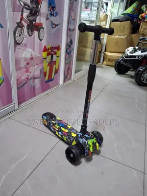 *Wide Wheels Scooter With Foldable Handle , "