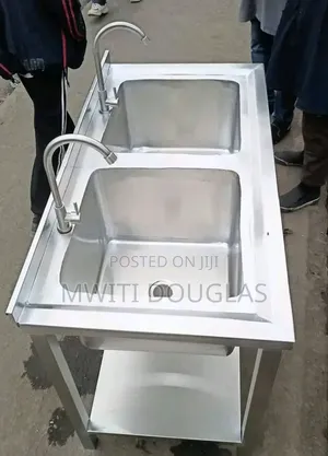 Double Sink With Water Taps