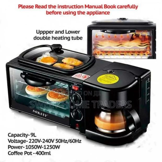 *3in1 Sokany Breakfast Maker Black - main view