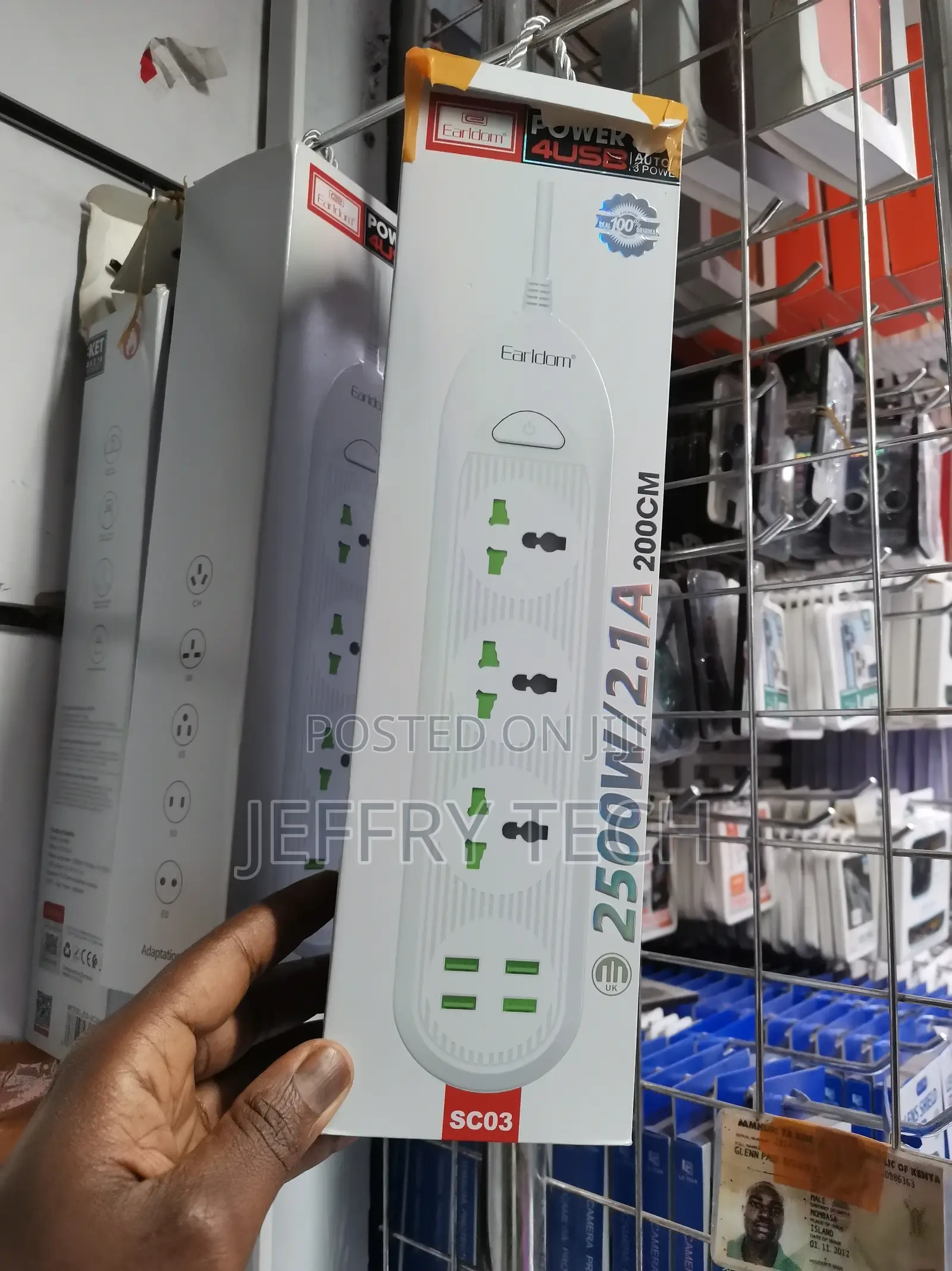 Earldom SC03 Smart Power Strip – 3 Socket and 4 USB QC3.0 Qu