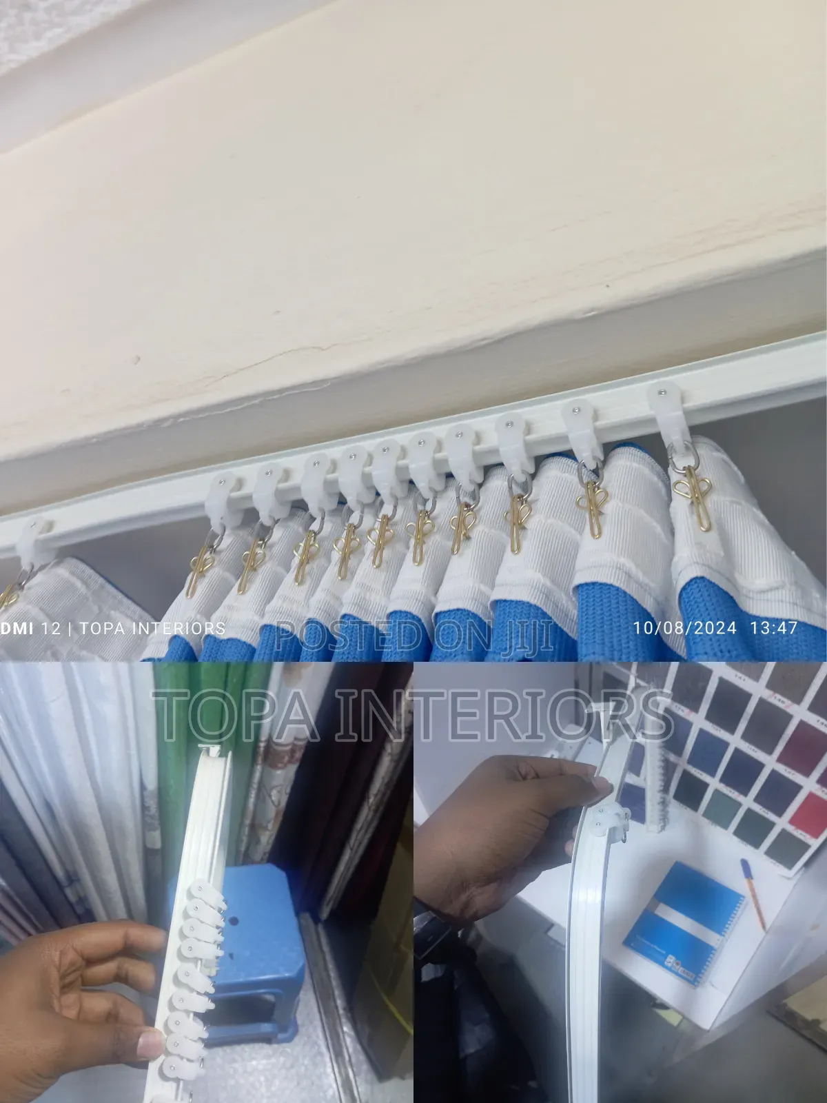 Ceiling Mounted Curtain Hanging Curtain Rails Supply and Fit