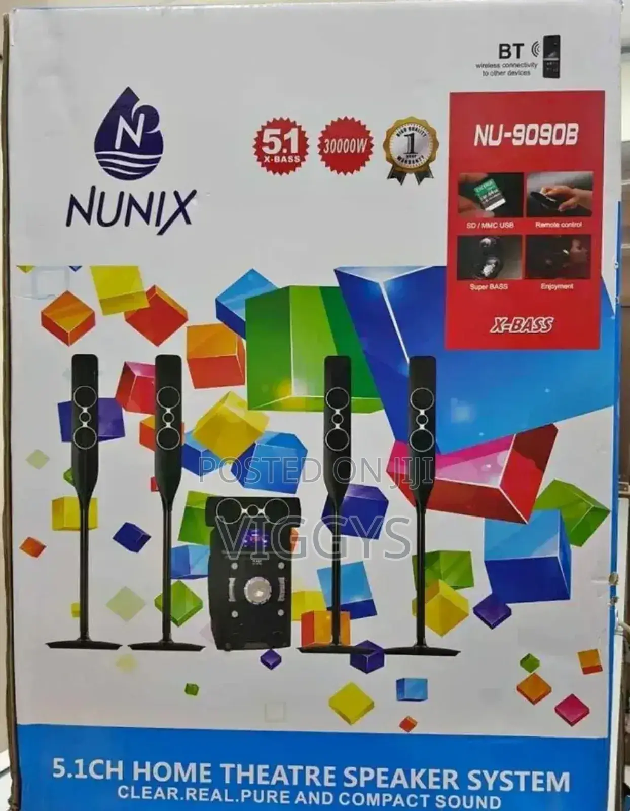 30000 Watts Deluxe 5 in 1 Hometheater 9090B NU-5
