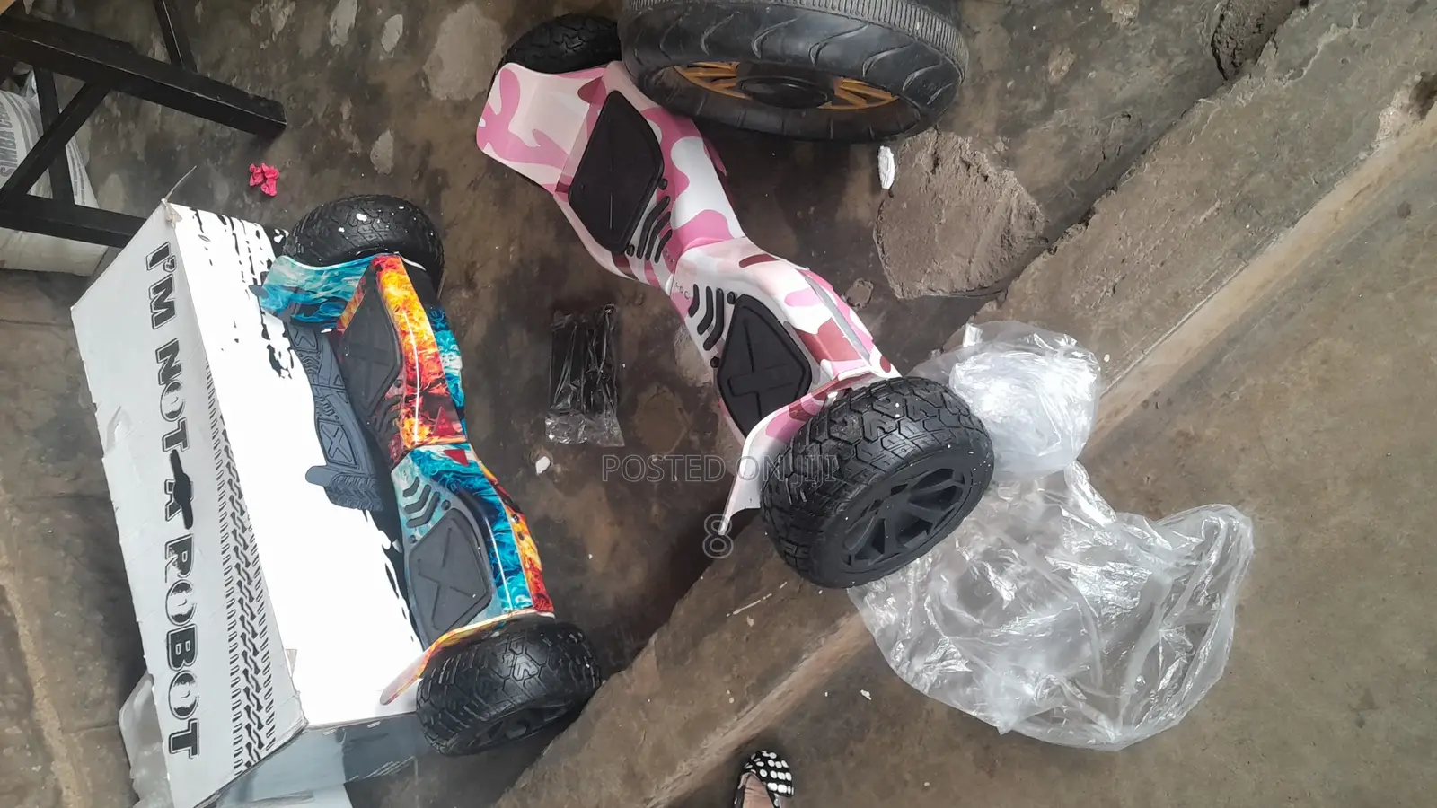 All-Terrain Off-Road Hoverboard With Rugged Wheels and LED L