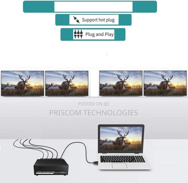 4 Port VGA Splitter 1 by 4, VGA Splitter 1 in 4 Out - thumbnail 2