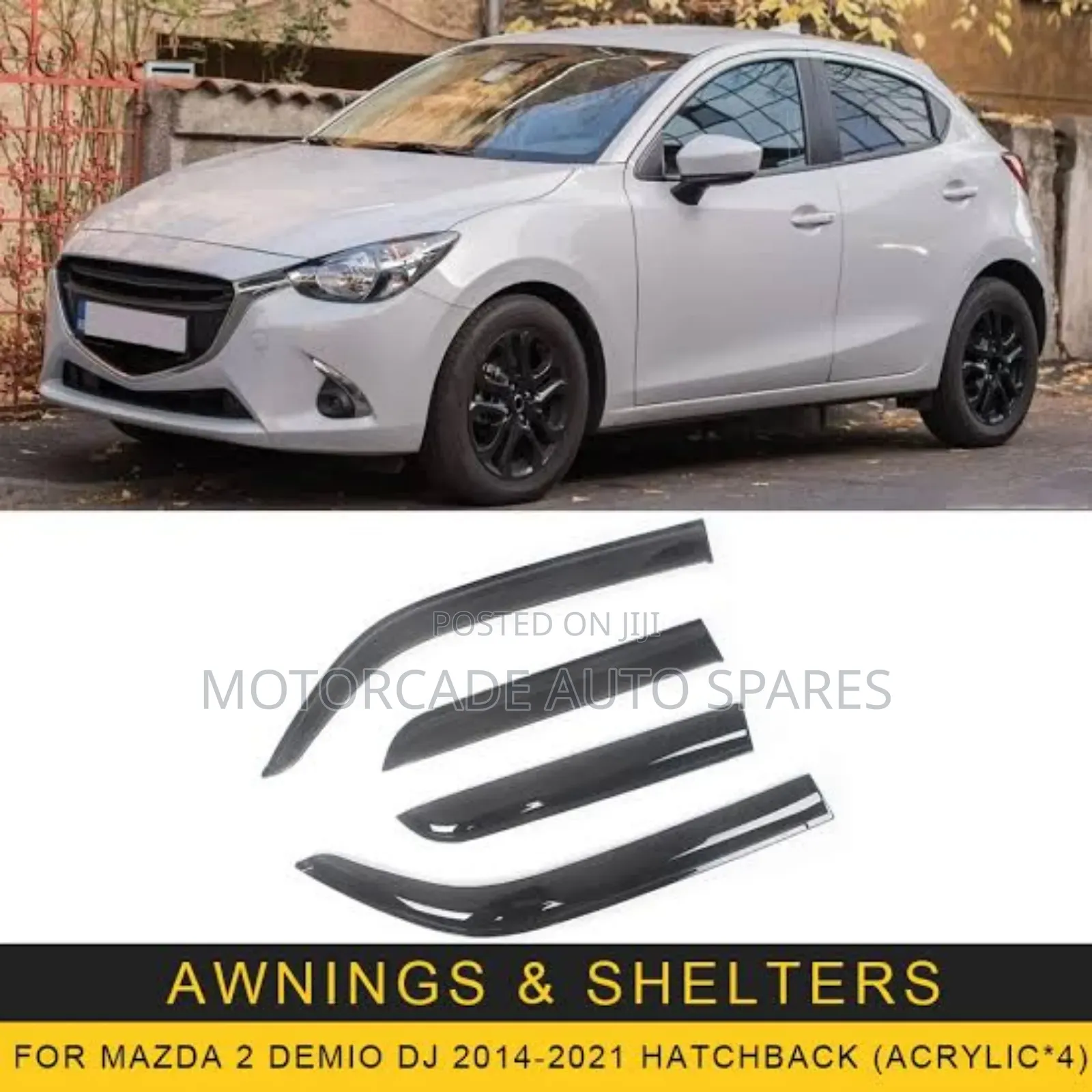 Mazda Demio 2014-2016 Windbreakers/Window Visors Set