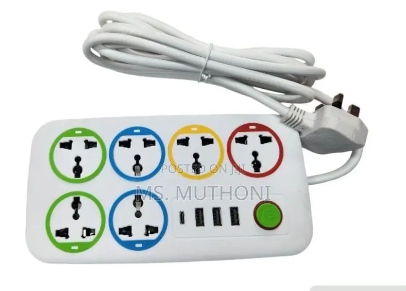 Astra 5 Way Extension With 3 USB Slots and 1 Type C Slot