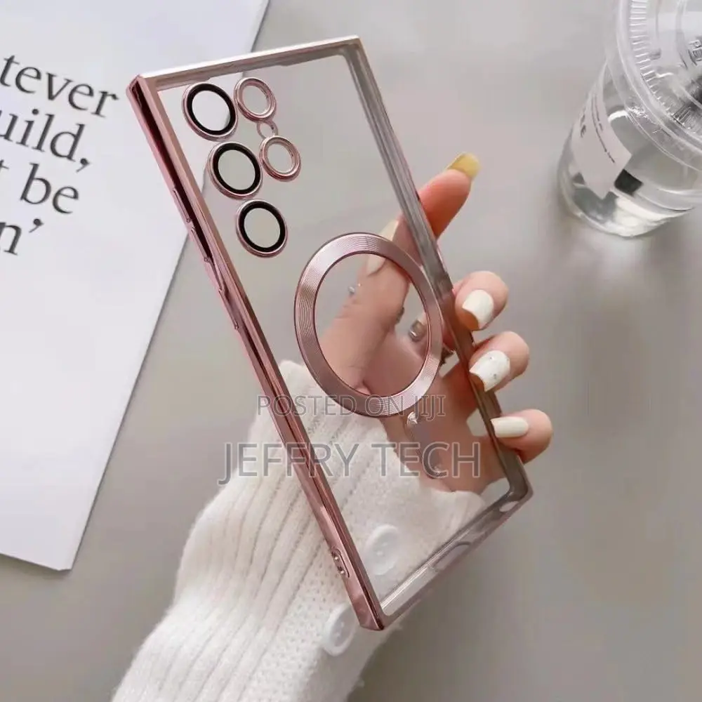 Clear Magnetic Plating Case for Samsung Galaxy S21 FE S22 Pl