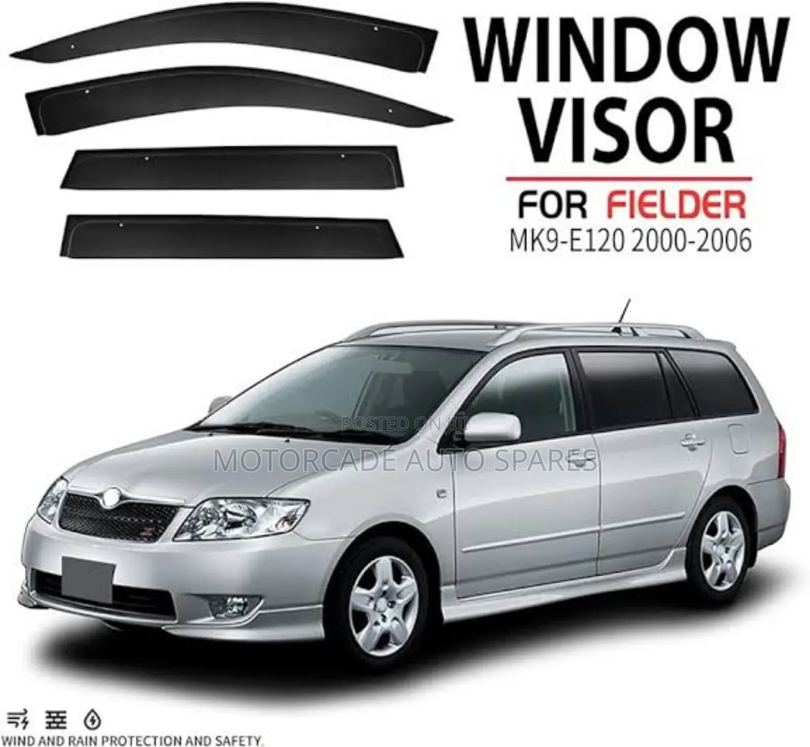 Toyota Fielder 2000-2005 Windbreakers/Window Visors Set