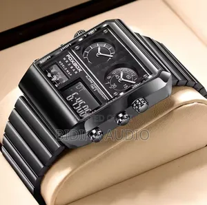Fashion Foxbox Men Watches Creative 3 Time Display