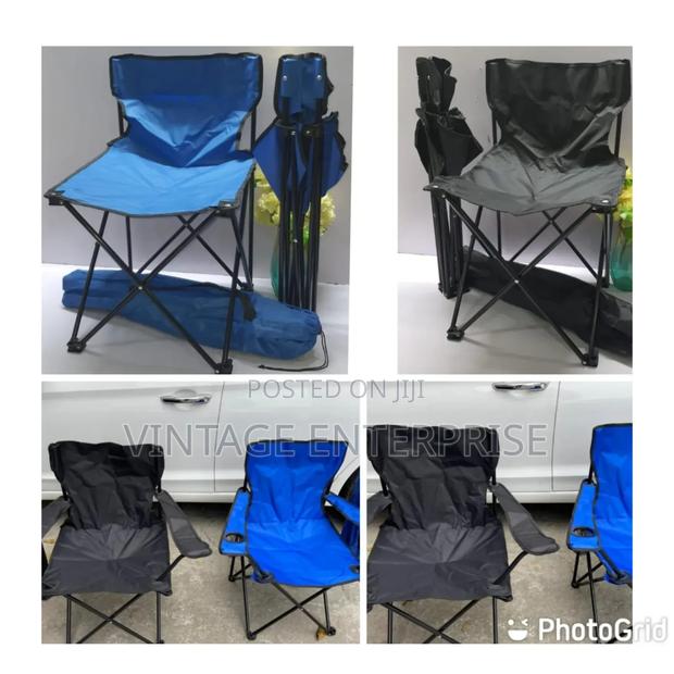 Foldable Metallic Camping Chair - main view