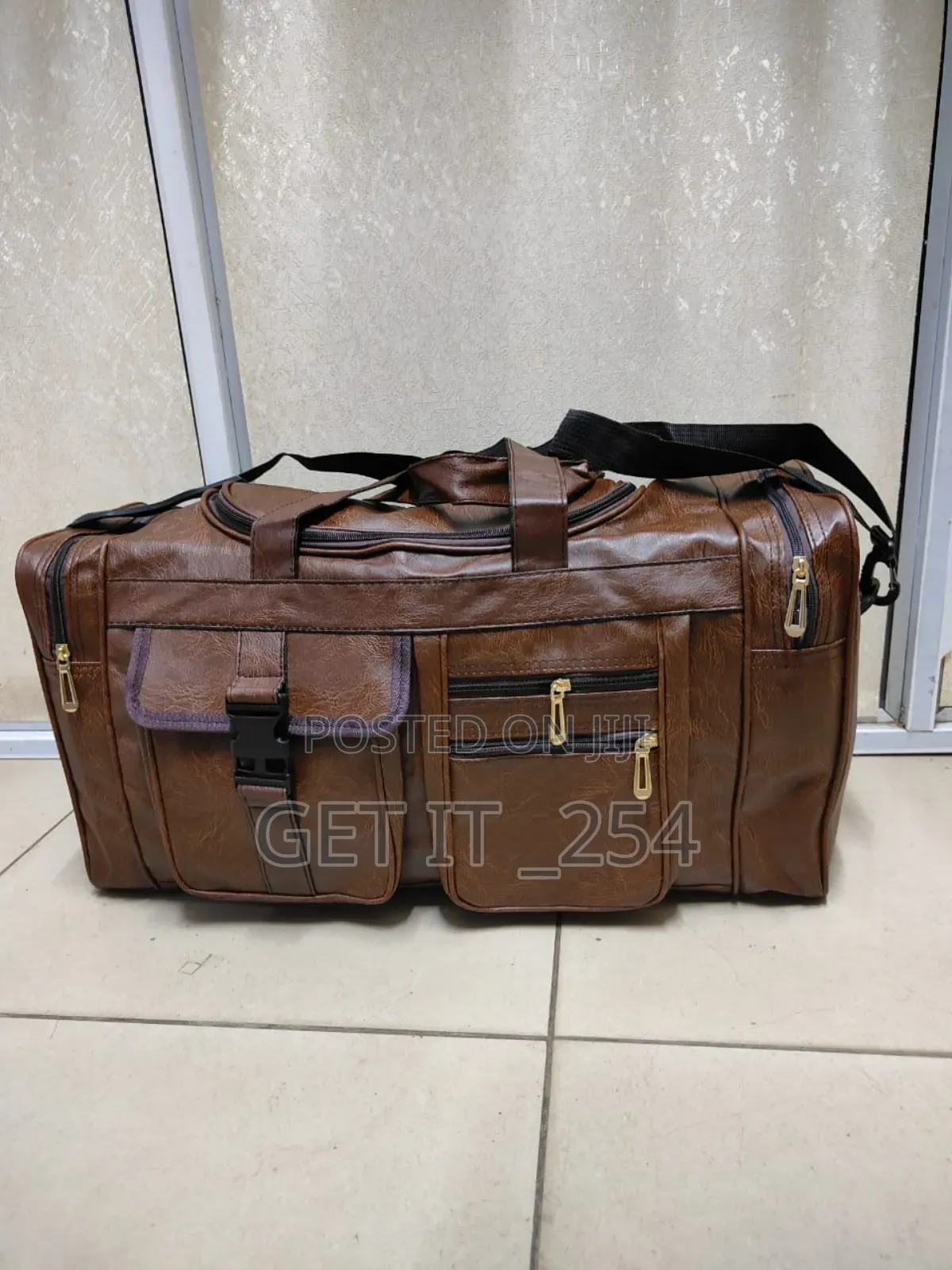 Restocked in Plenty New in PU Leather Travel Duffel Bag