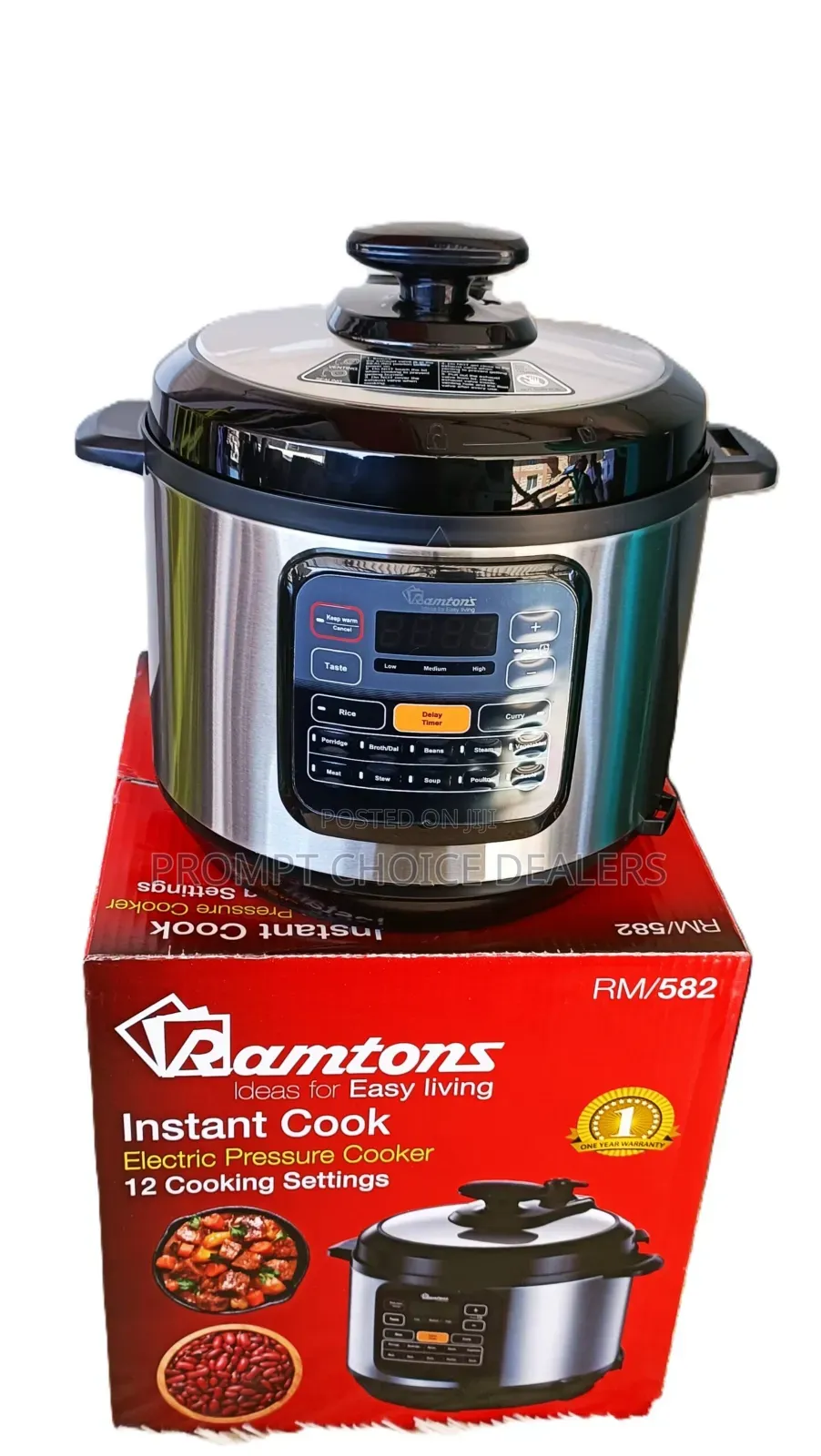 New Ramtons Electric Pressure Cooker 6 Liters RM582