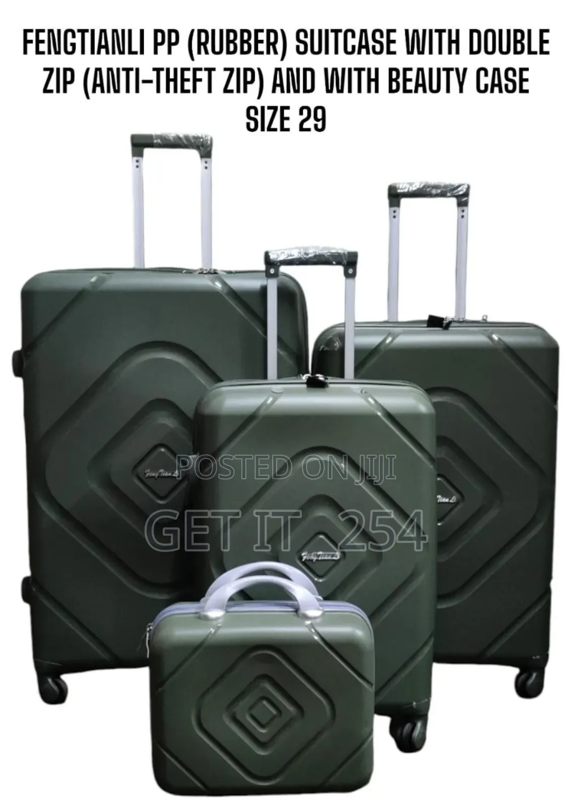 Fengtianli Pp (Rubber) Suitcase With Double Zip (Anti-Theft
