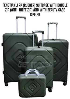 Fengtianli Pp (Rubber) Suitcase With Double Zip (Anti-Theft