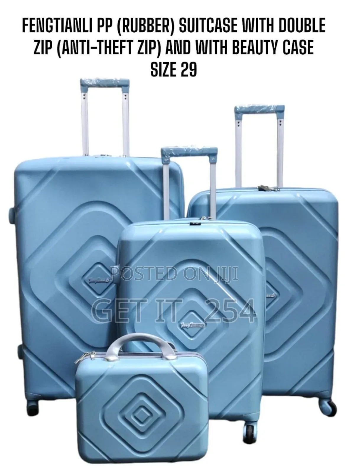 Fengtianli Pp (Rubber) Suitcase With Double Zip (Anti-Theft