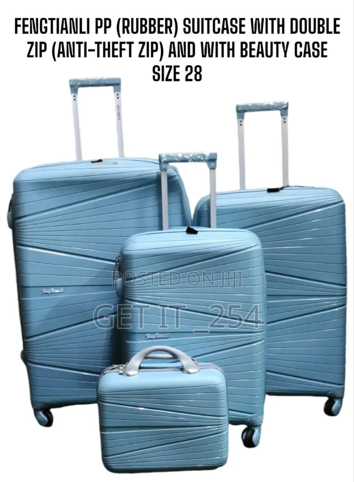 Fengtianli Pp (Rubber) Suitcase With Double Zip (Anti-Theft