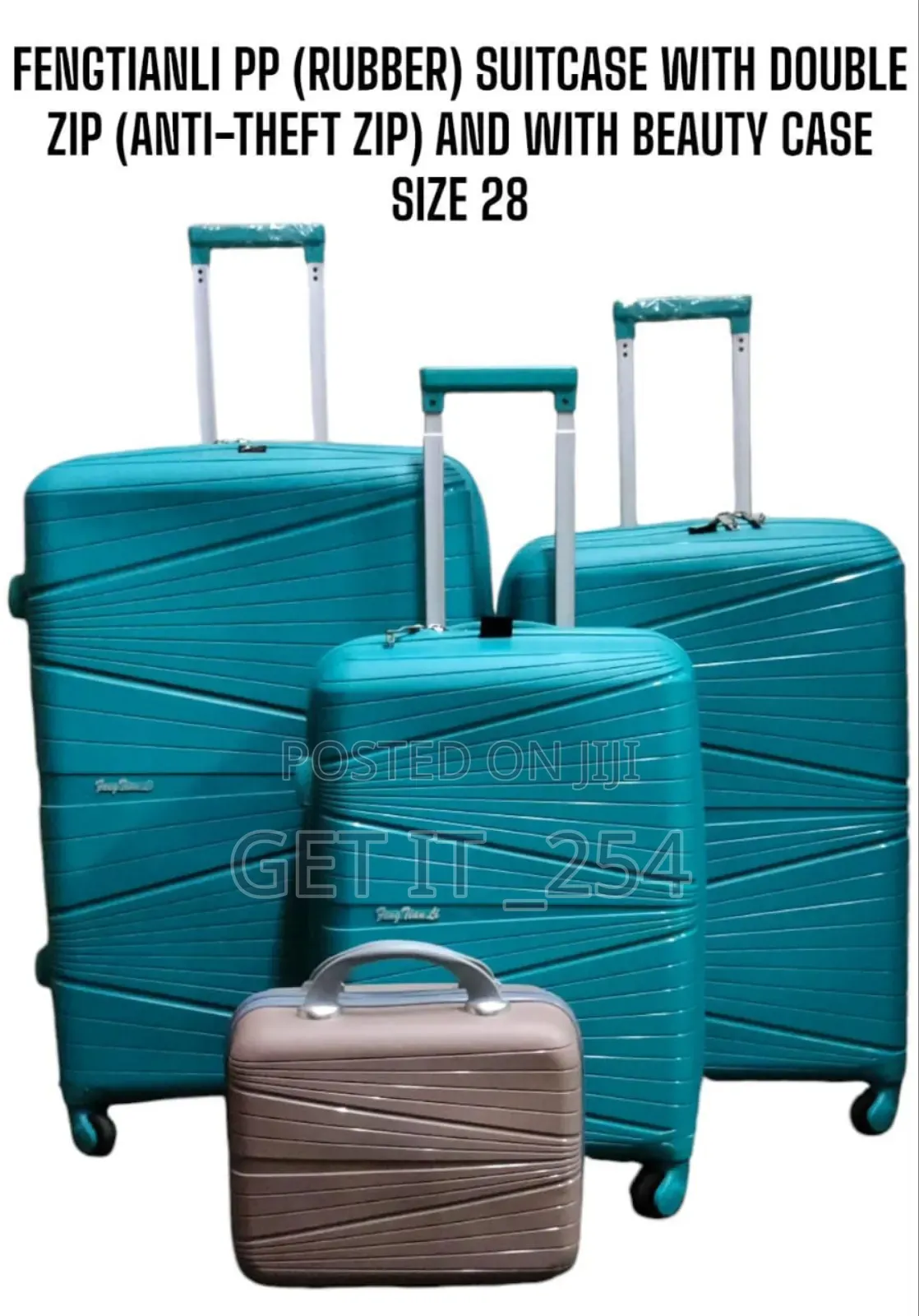 Fengtianli Pp (Rubber) Suitcase With Double Zip (Anti-Theft