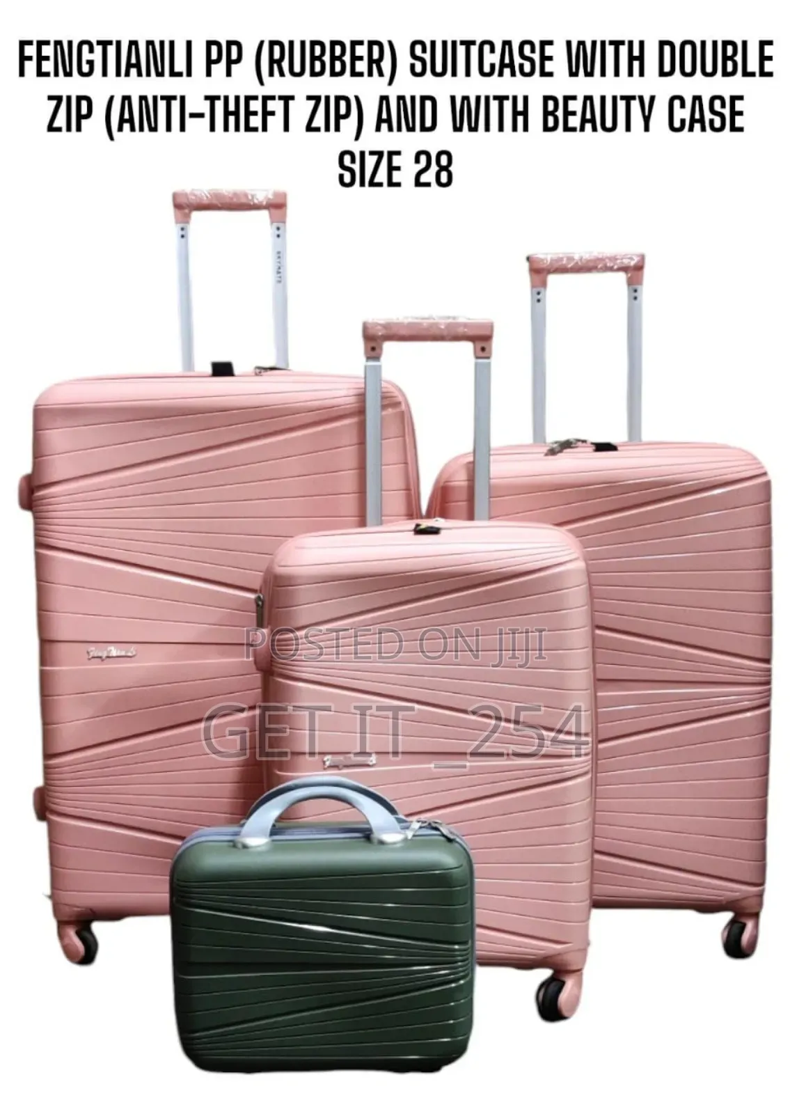 Fengtianli Pp (Rubber) Suitcase With Double Zip (Anti-Theft