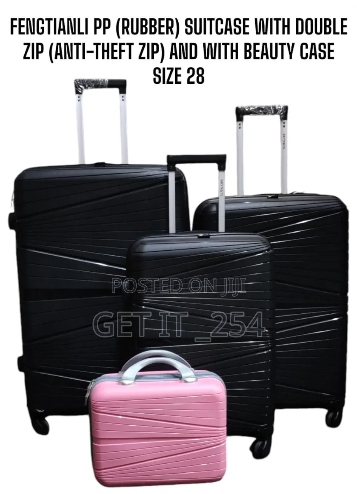 Fengtianli Pp (Rubber) Suitcase With Double Zip (Anti-Theft