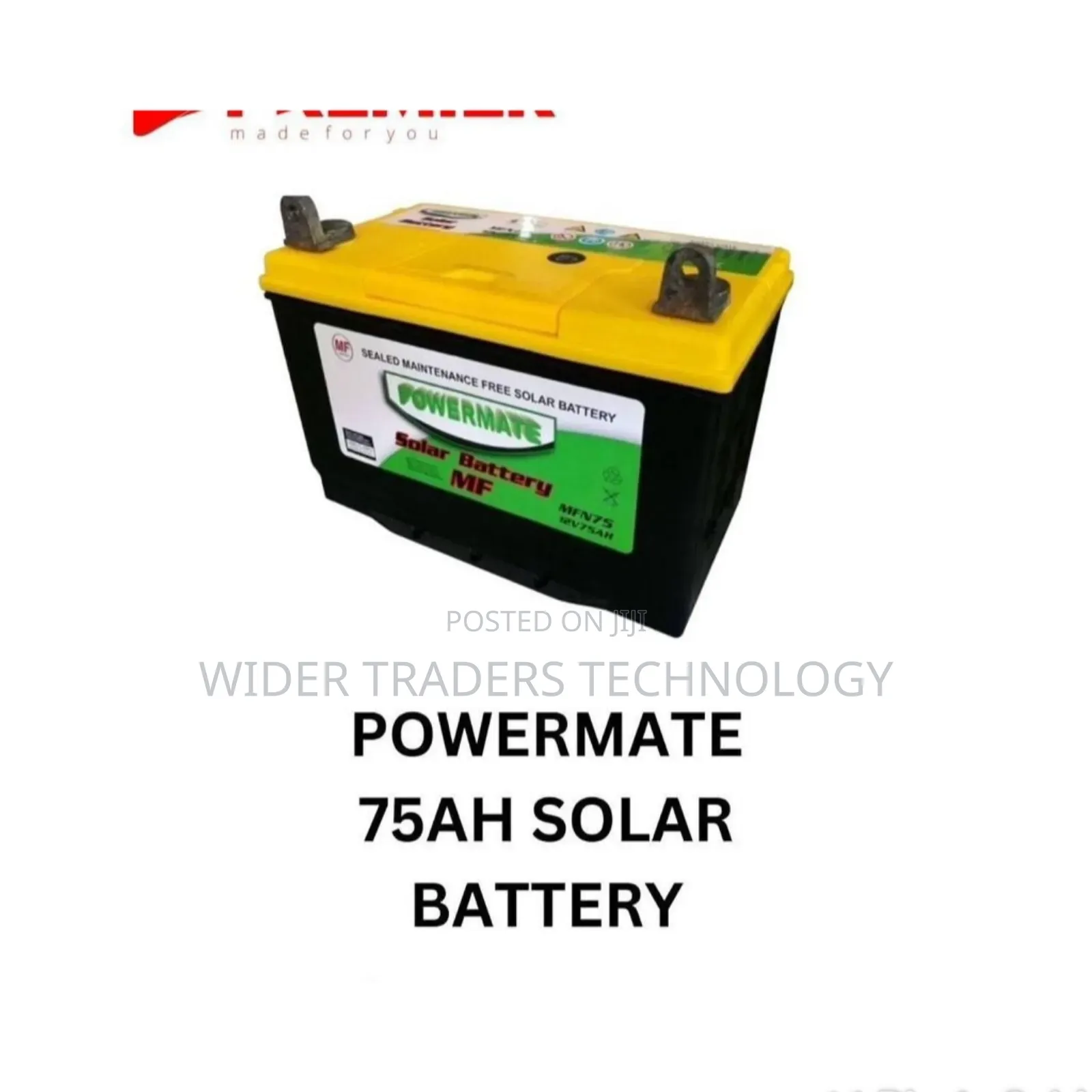 Powermate 75ah Solar Battery Lead -Acid