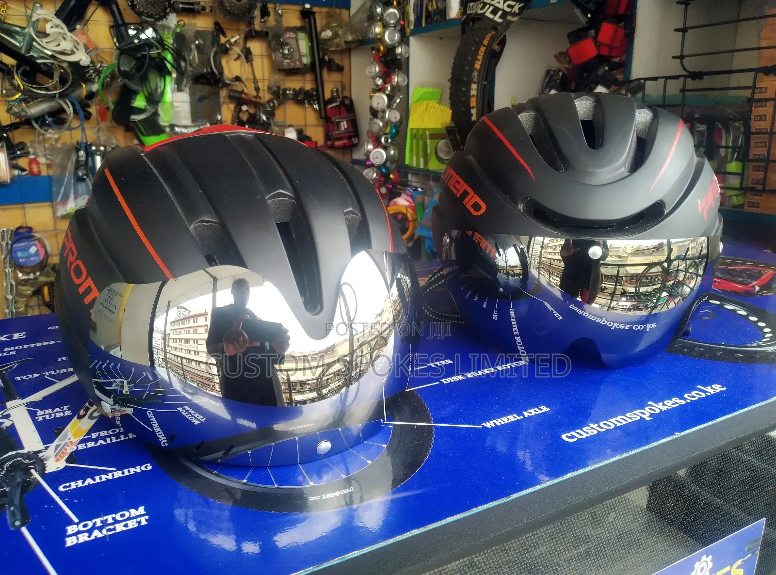 Promeno Cycling Helmet (Shield and Light Equipped)