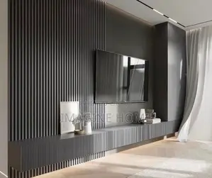 Adorable Dark Grey Fluted Wall Panels