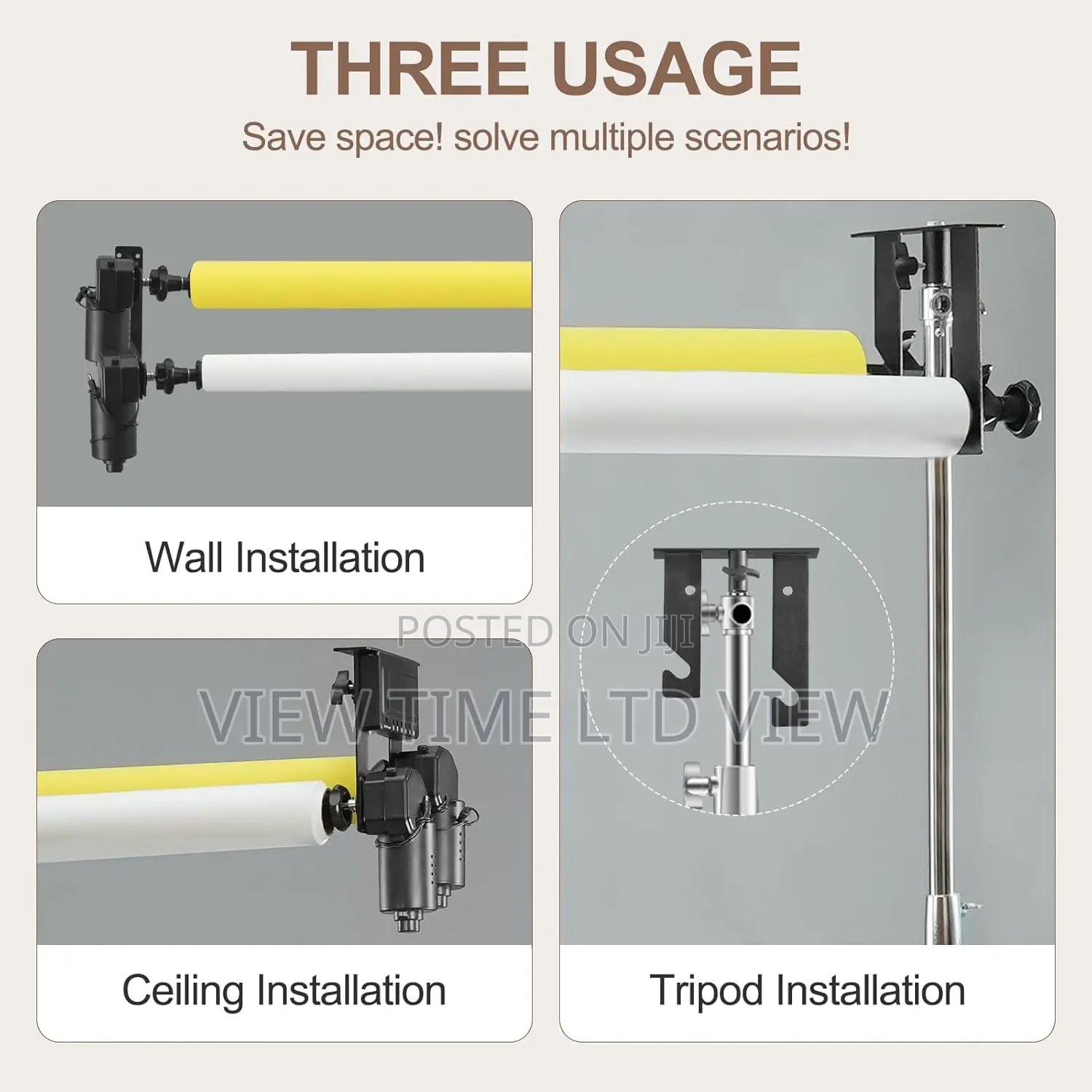 2 Roller Motorized Electric Wall Ceiling Mount Background