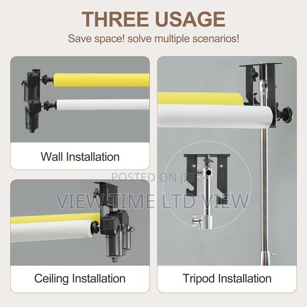 2 Roller Motorized Electric Wall Ceiling Mount Background - thumbnail 2