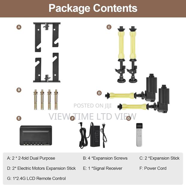 2 Roller Motorized Electric Wall Ceiling Mount Background - thumbnail 3
