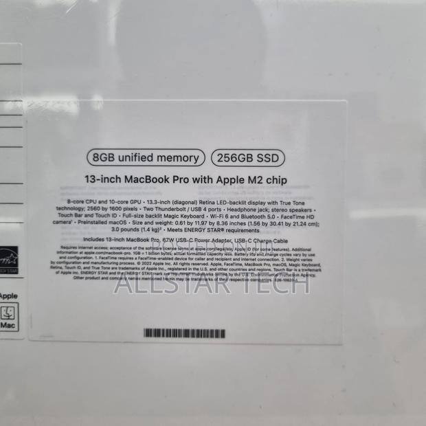 New Laptop Apple MacBook Pro 2022 M2 8GB Apple M2 SSD 256GB - thumbnail 4