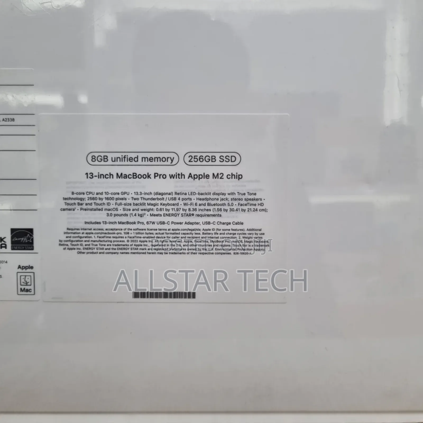 New Laptop Apple MacBook Pro 2022 M2 8GB Apple M2 SSD 256GB