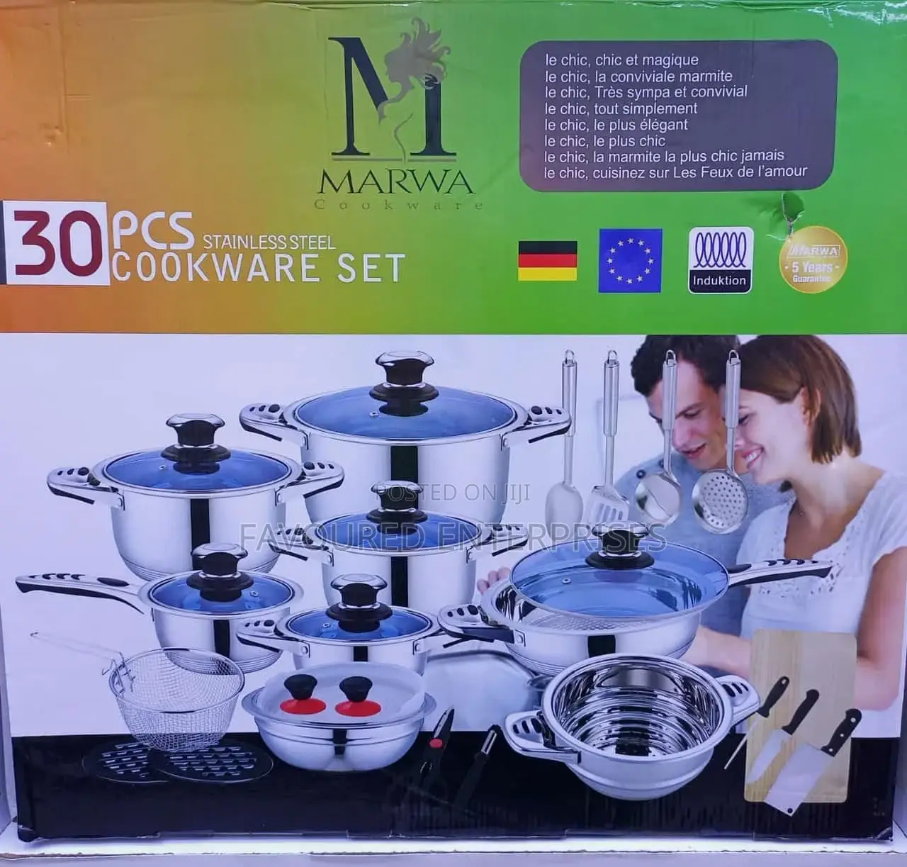 Marwa 30 Pieces German Class Non-Stick
