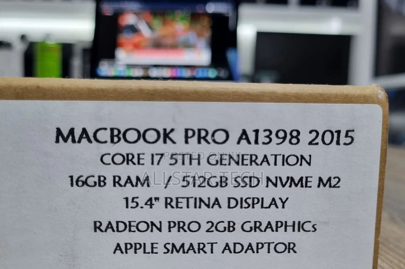 Laptop Apple MacBook Pro 2015 16GB Intel Core I7 SSD 512GB