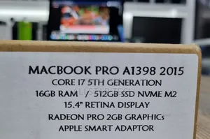 Laptop Apple MacBook Pro 2015 16GB Intel Core I7 SSD 512GB