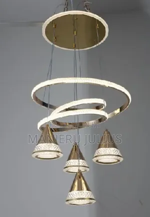Golden Led Chandelier Light