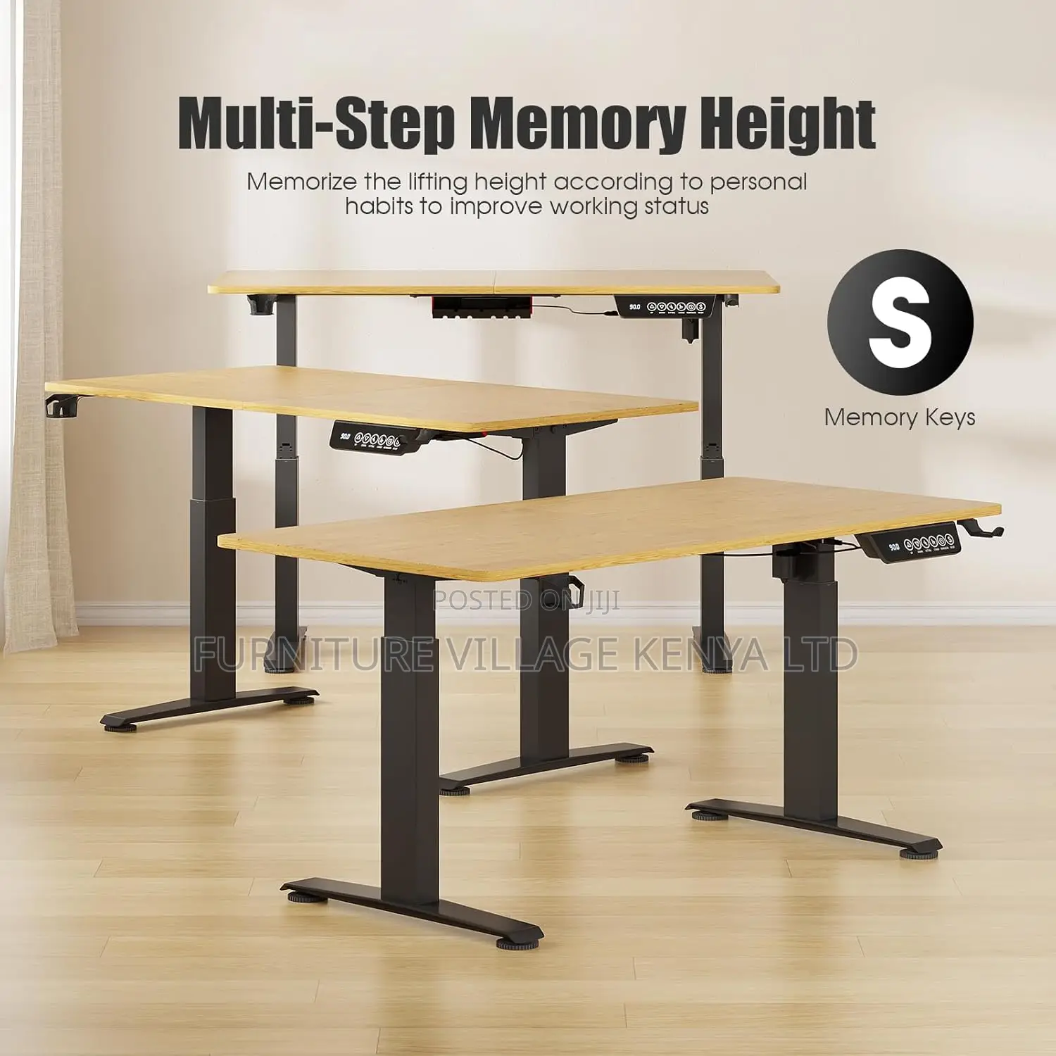 Electric Adjustable Height Desk Computer Desk -120cm X 60CM