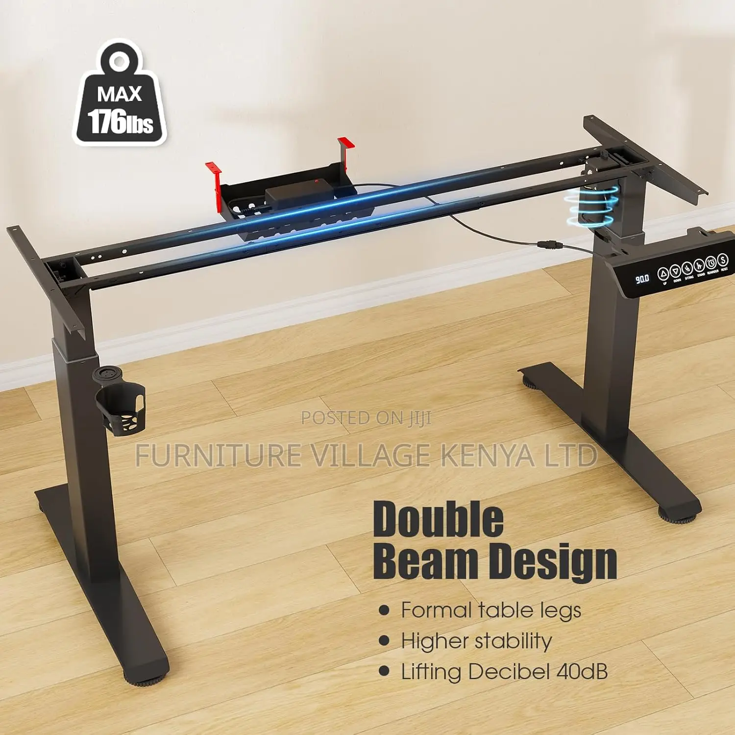 Electric Adjustable Height Desk Computer Desk -120cm X 60CM