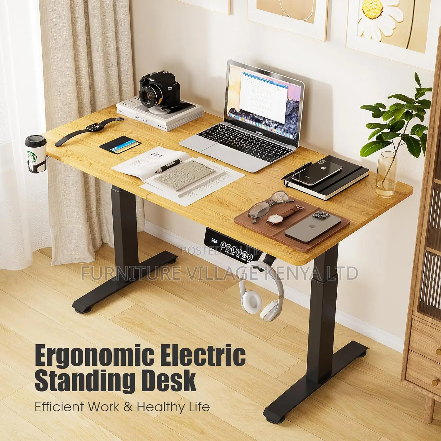 Electric Adjustable Height Desk Computer Desk -120cm X 60CM
