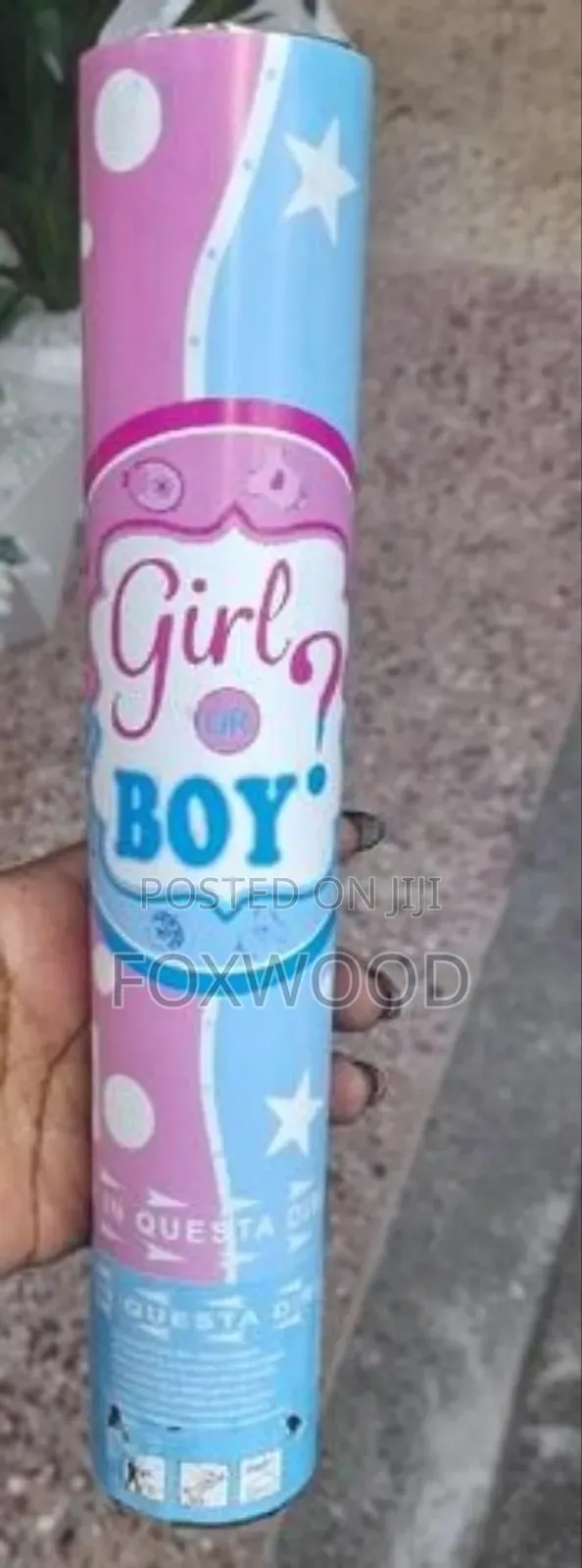 Gender Reveal Confetti Popper 30cm