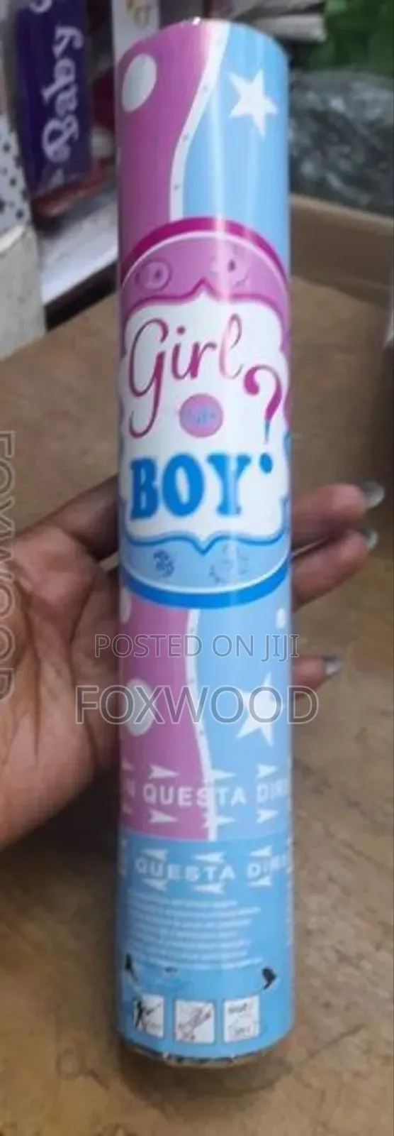 Gender Reveal Confetti Popper 30cm