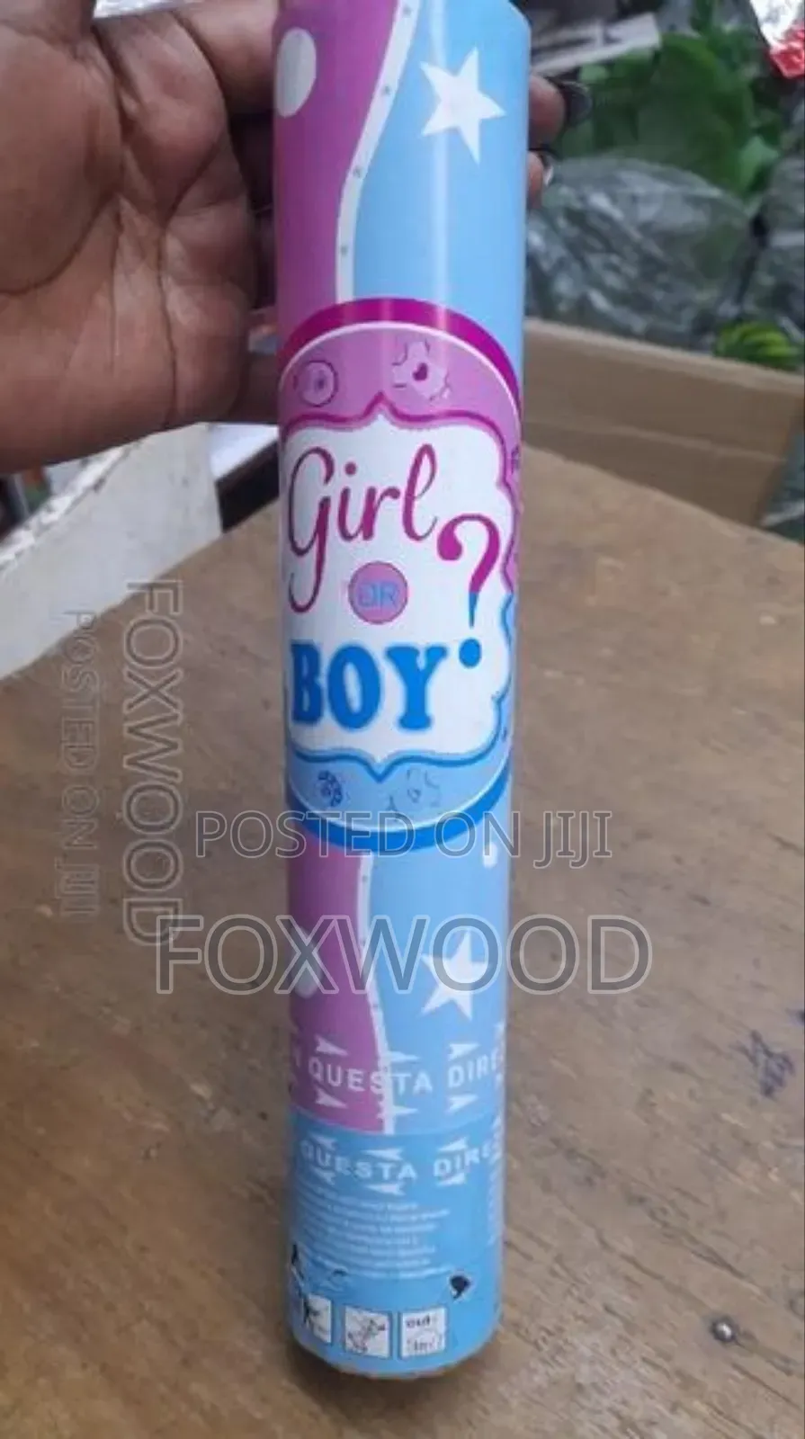 Gender Reveal Confetti Popper 30cm
