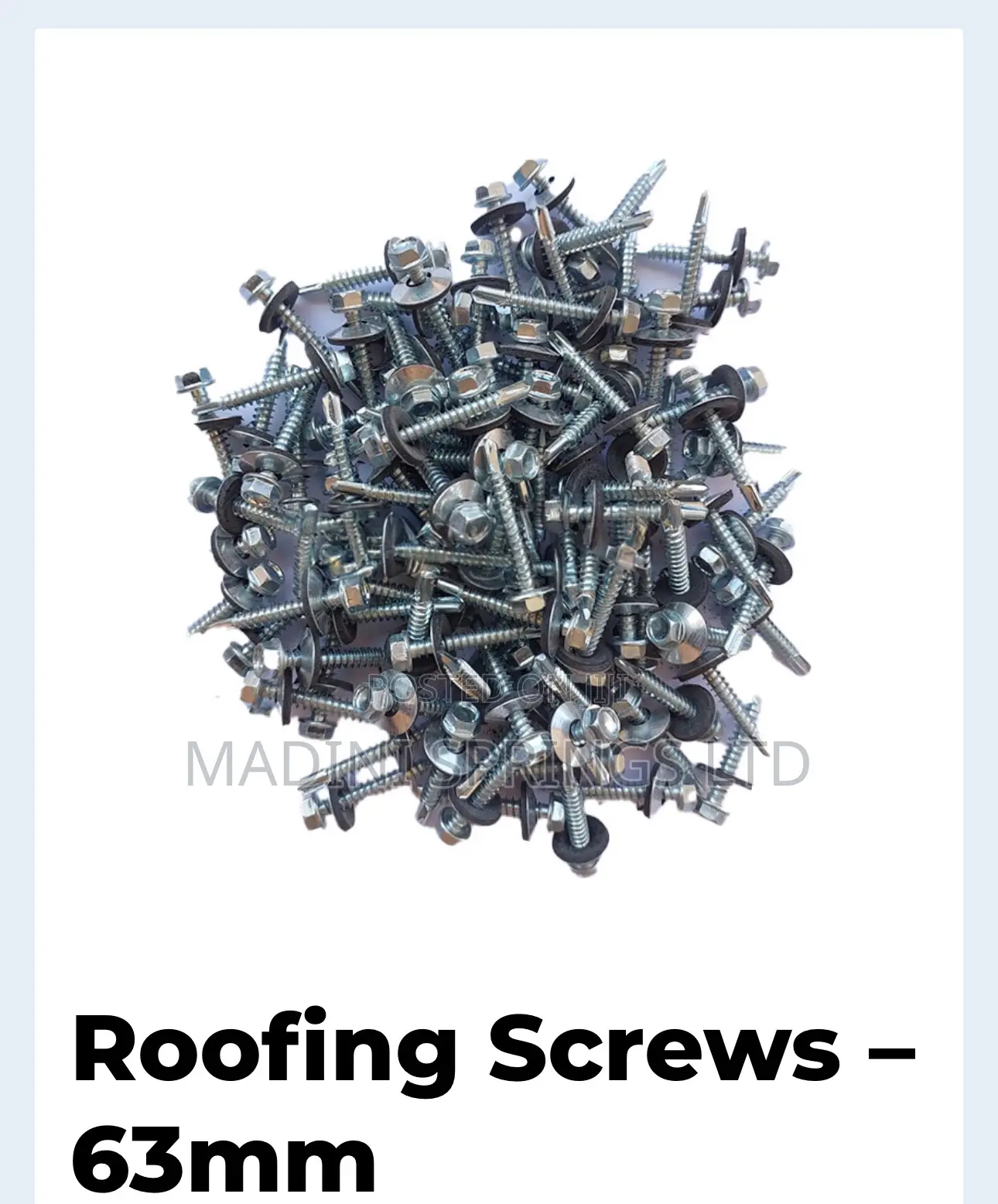 Roofing Screws (Steel Self Drilling Screws in Various Sizes)