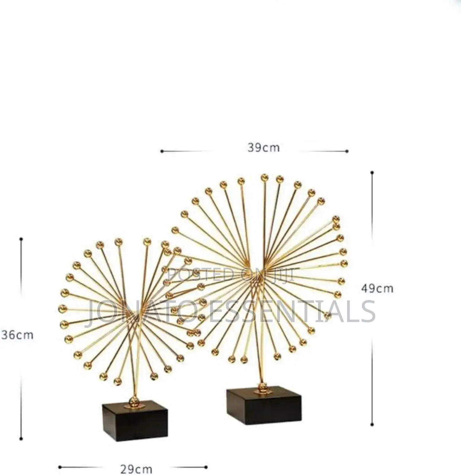 Luxury Gold Metal Abstract Sculpture Home Decor Art Set
