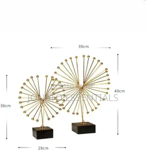 Luxury Gold Metal Abstract Sculpture Home Decor Art Set