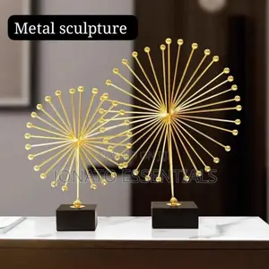 Luxury Gold Metal Abstract Sculpture Home Decor Art Set