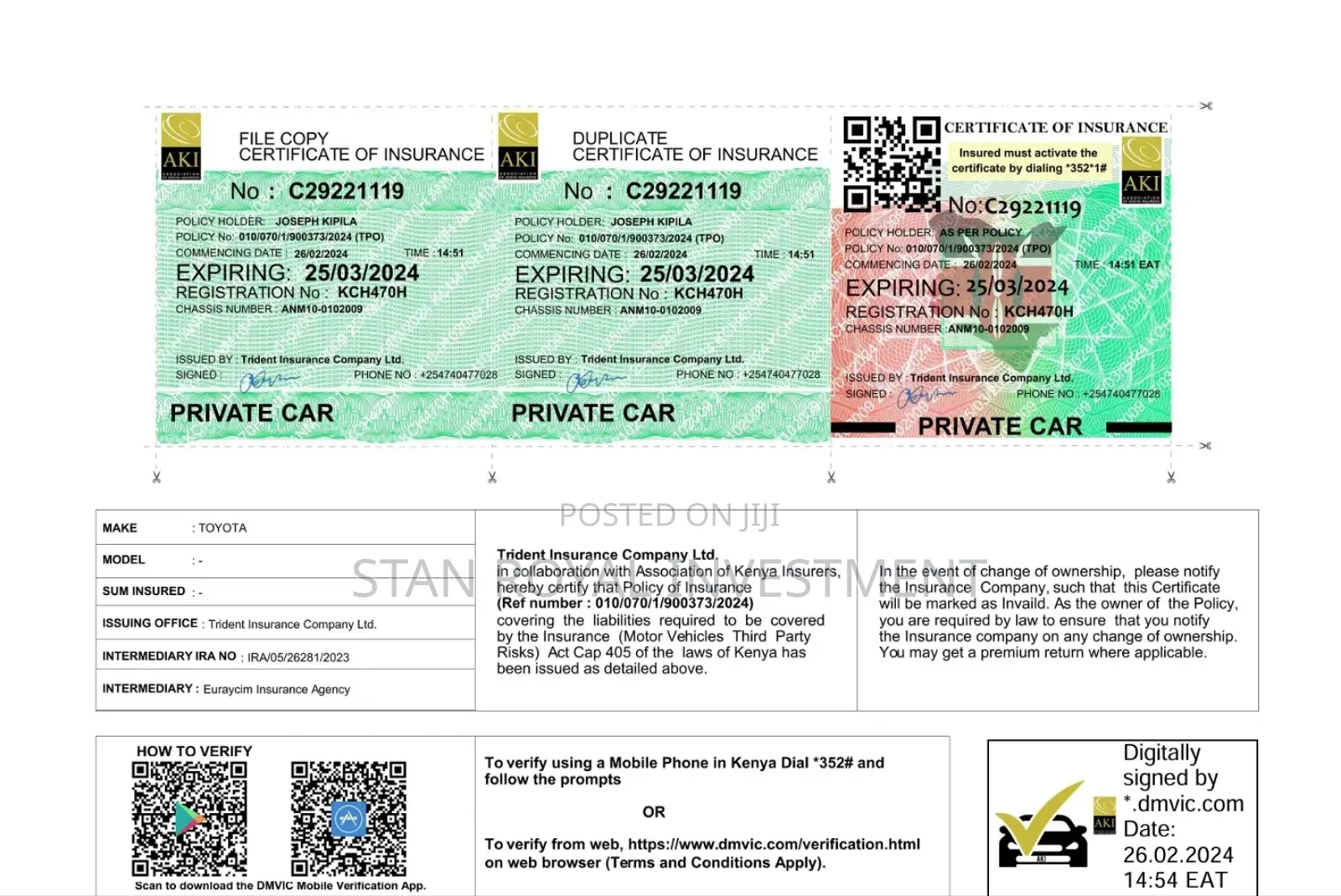 Insurance Services for Cars